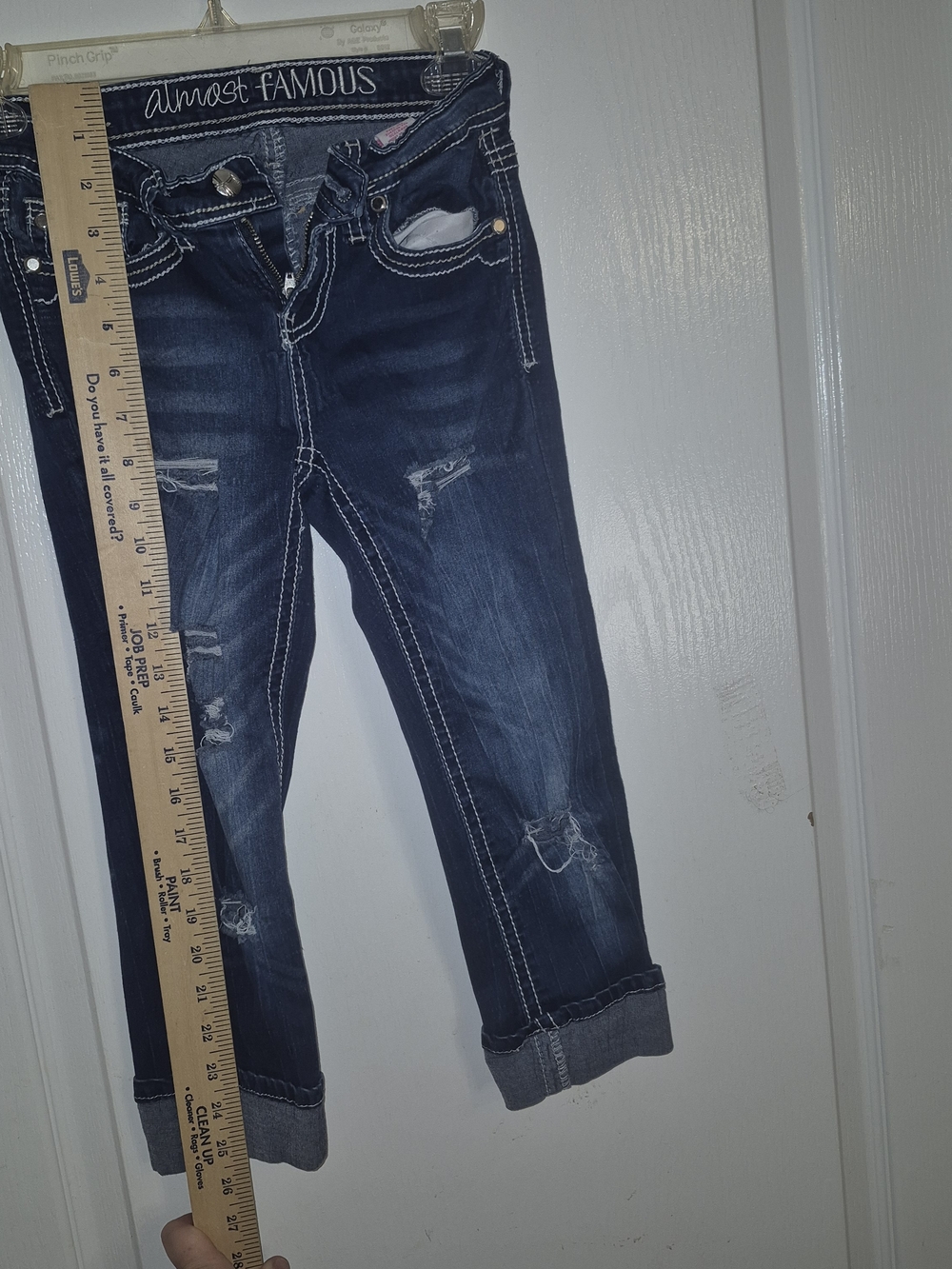 Almost Famous Navy Blue Jeans with White Stitching
